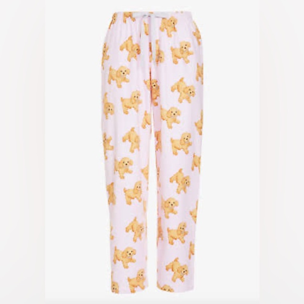 💗🐕 Peter Alexander Pink PJ Pants 🐕💗 Fluffy Dog Bottoms Size Medium (12) BNWT - Picture 5 of 7